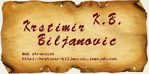Krstimir Biljanović vizit kartica